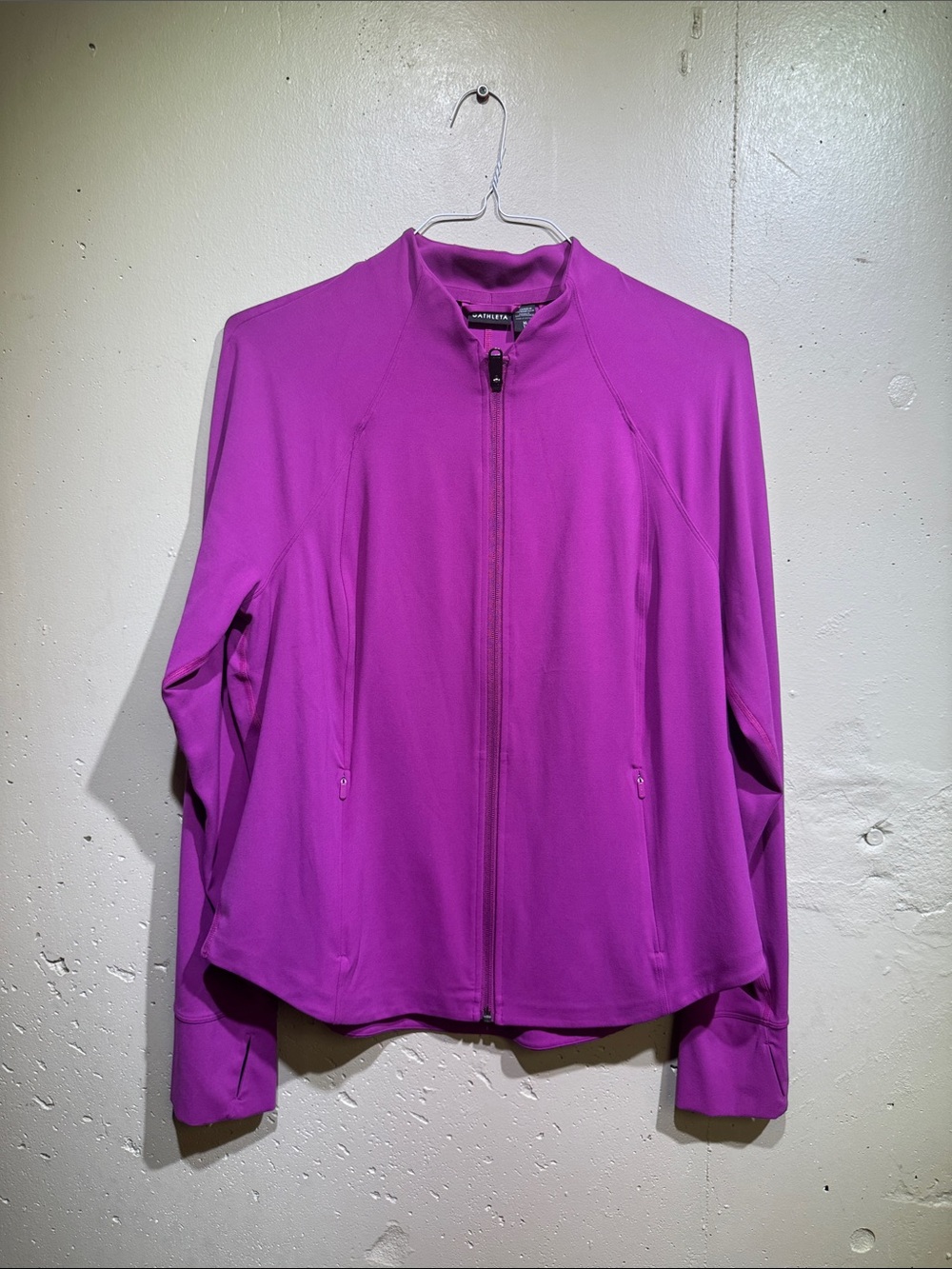 Athleta Magenta Full-Zip Utility Jacket